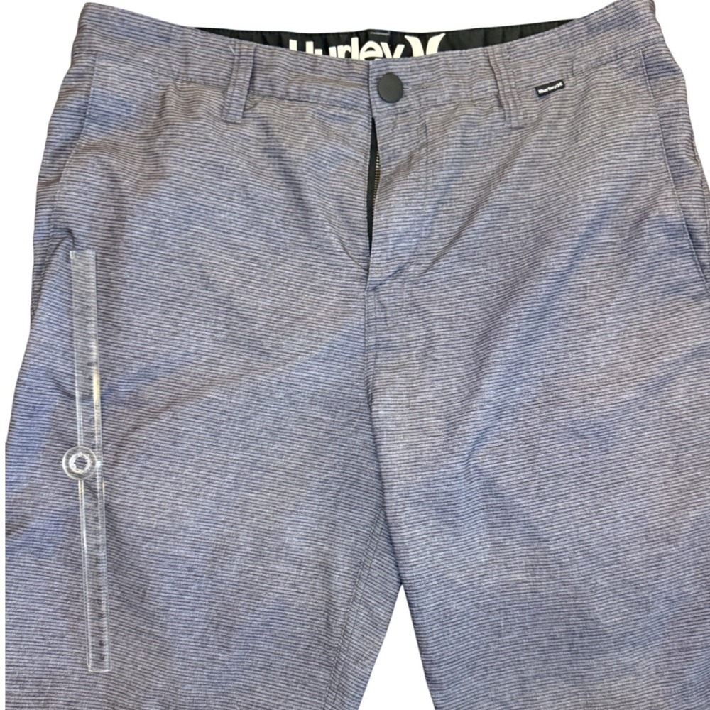 Hurley Mens Hybrid Walk Shorts Grey Heathered Stripe Size 32 Boardshorts
